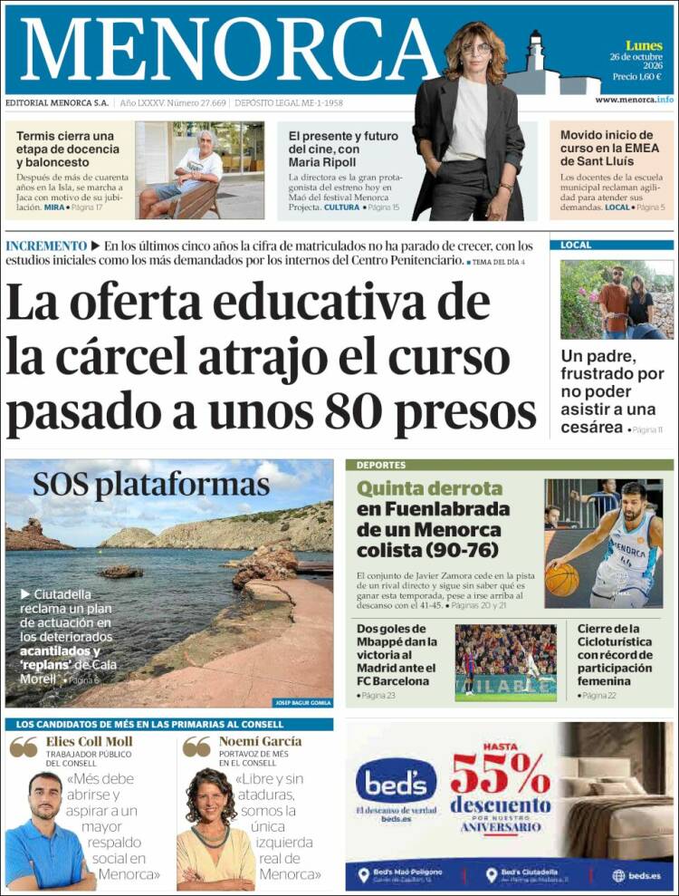 Portada de Menorca - Diario Insular (Espa&ntilde;a)
