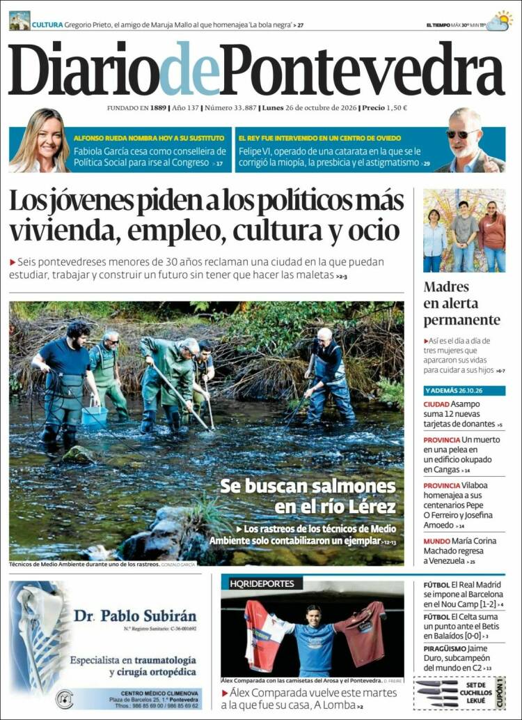 Portada de Diario de Pontevedra (Espa&ntilde;a)