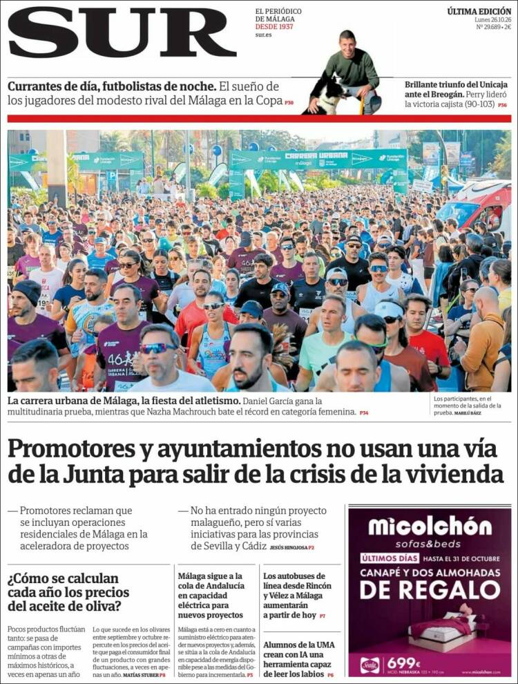 Portada de Diario el Sur (Espa&ntilde;a)