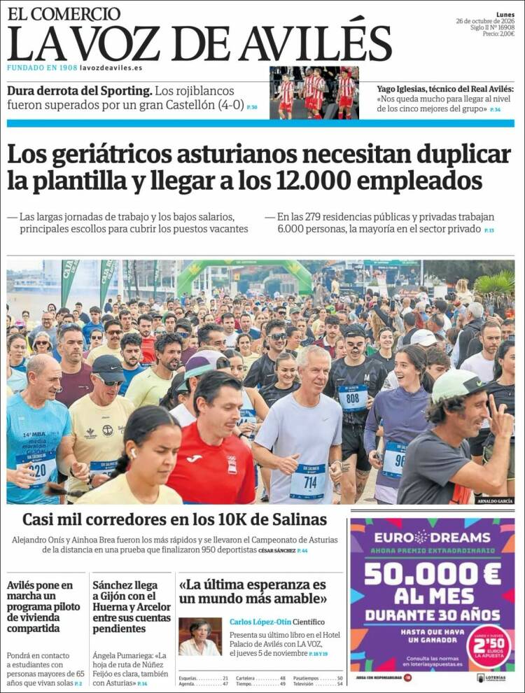 Portada de El Comercio - Avilés (Espa&ntilde;a)