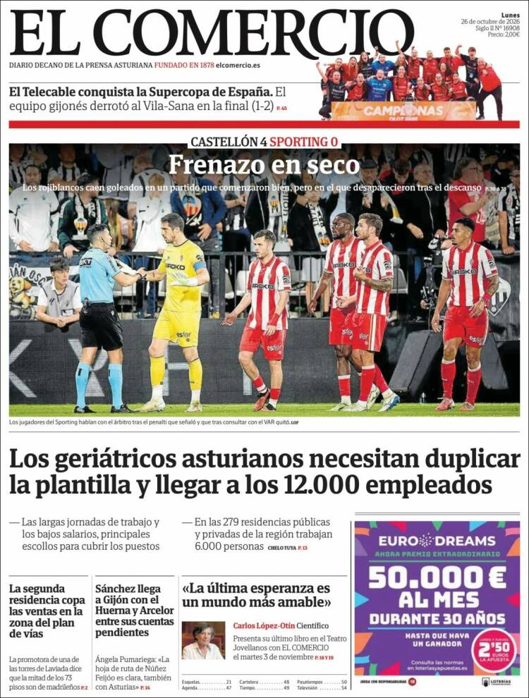 Portada de El Comercio - Gijón (Espa&ntilde;a)