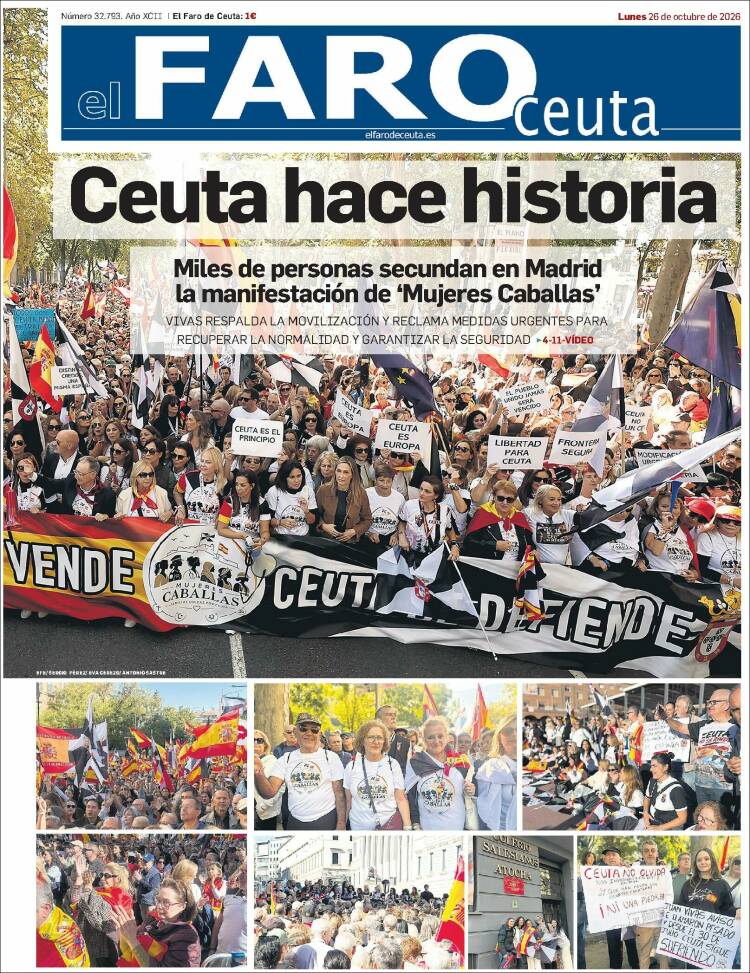 Portada de El Faro de Ceuta (Espa&ntilde;a)