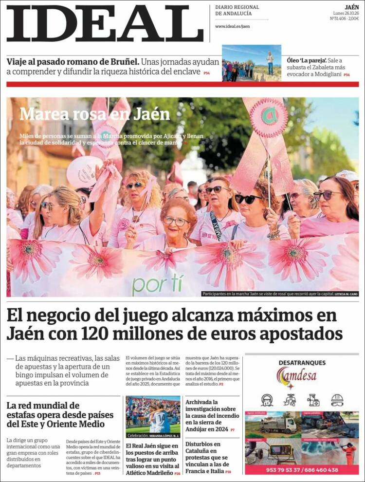 Portada de El Ideal de Jaén (Espa&ntilde;a)