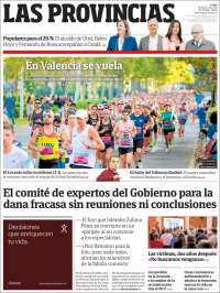 Portada de Las Provincias (Espa&ntilde;a)