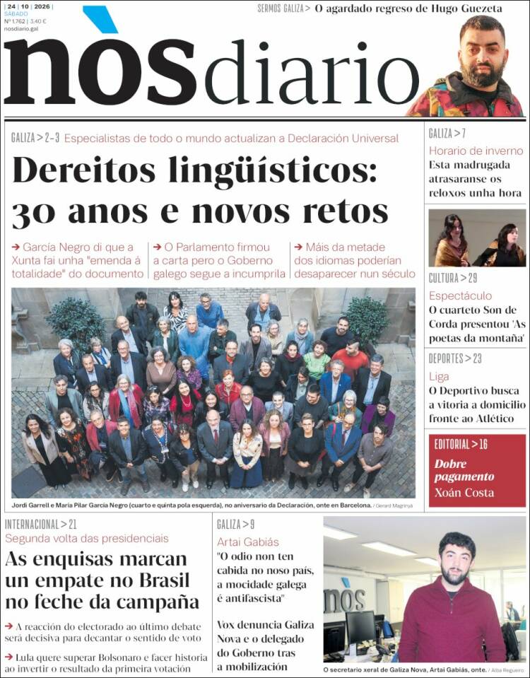 Portada de Nòs Diario (Espa&ntilde;a)