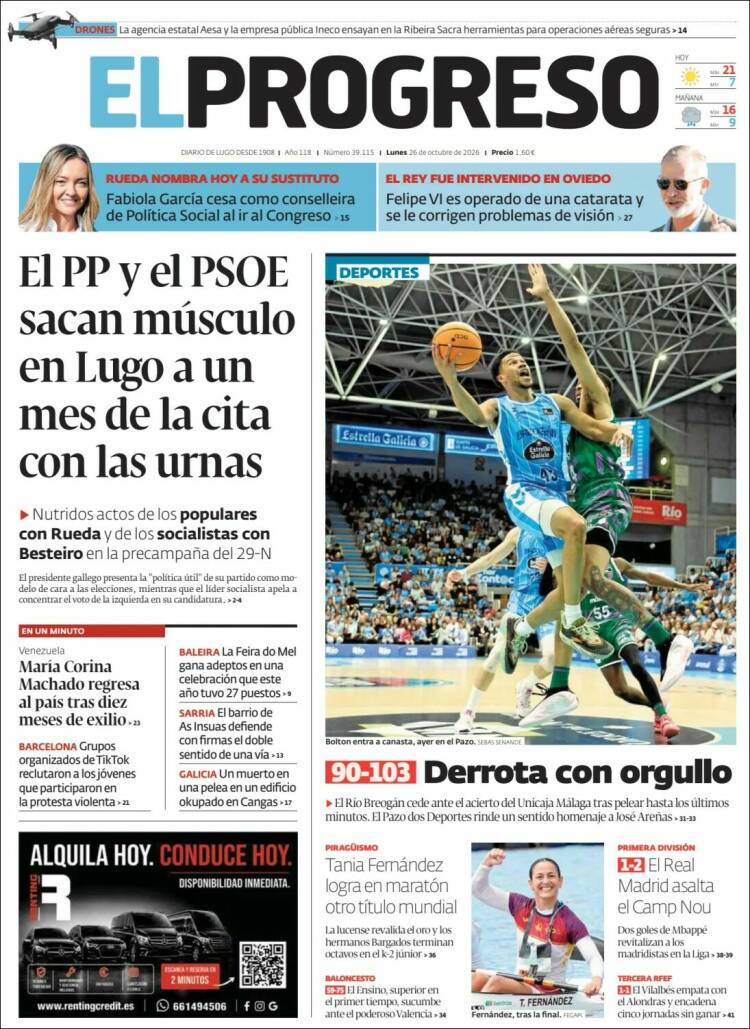 Portada de El Progreso (Espa&ntilde;a)