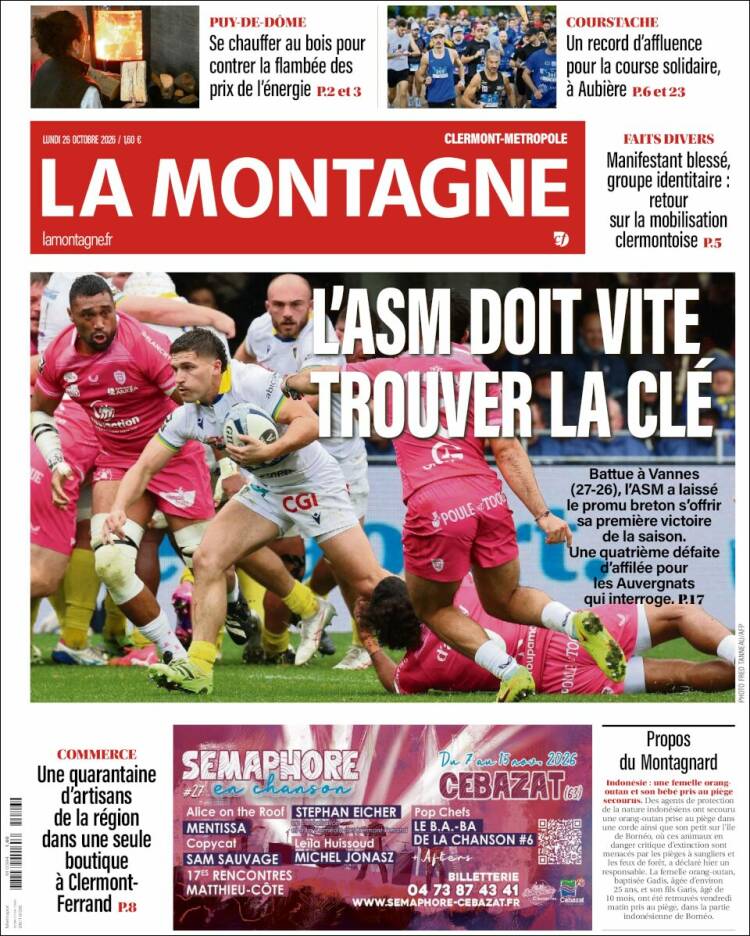 Portada de La Montagne (Francia)