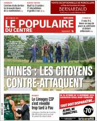 Portada de Le Populaire du Centre (Francia)