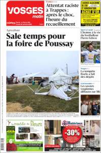 Portada de Vosges Matin (Francia)