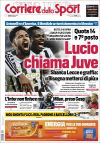 Portada de Corriere dello Sport (Italia)