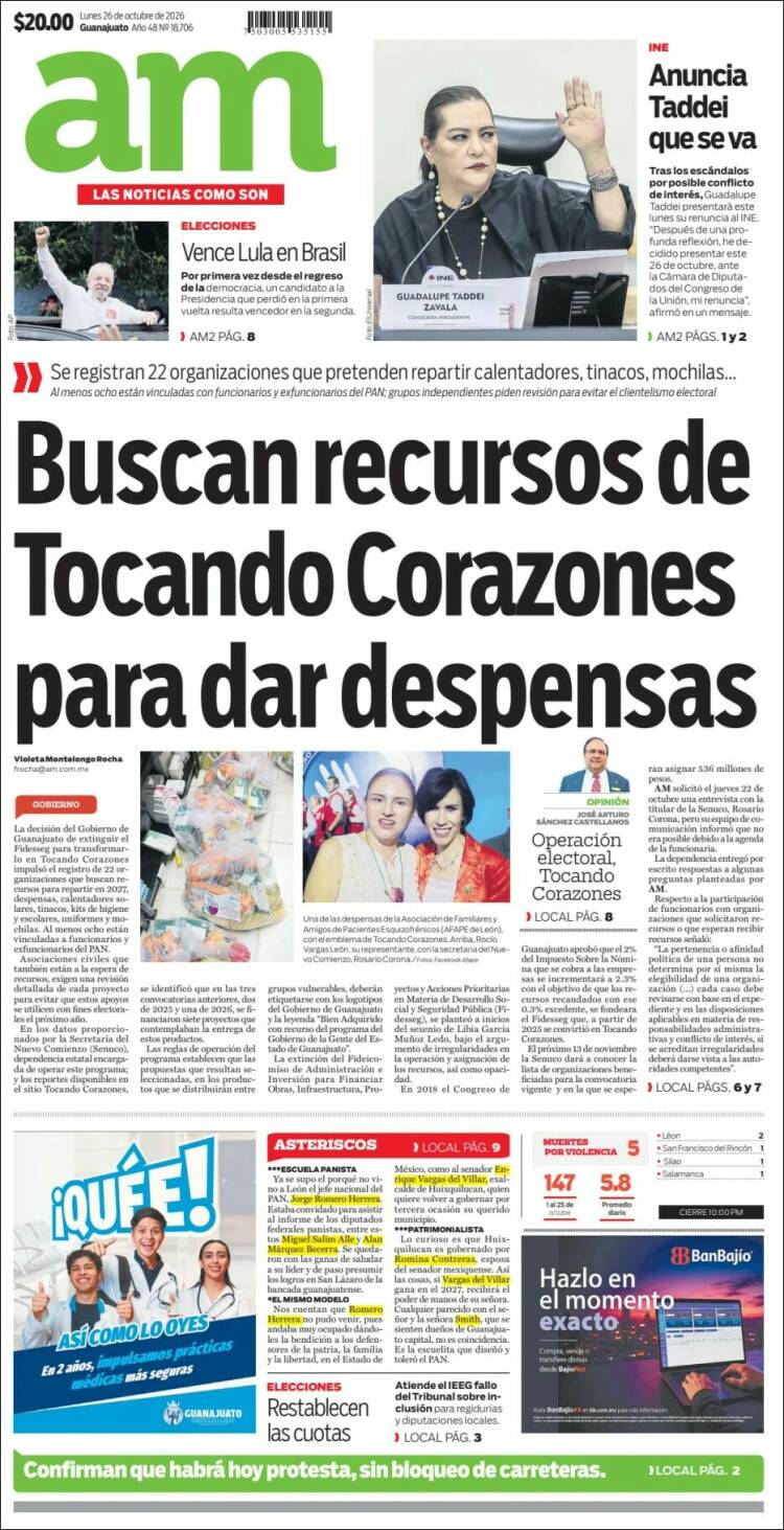 Portada de Al Día A.M. (M&eacute;xico)