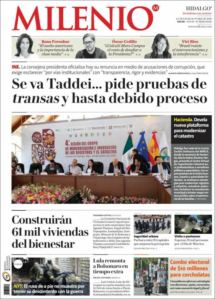 Portada de Milenio de Hidalgo (M&eacute;xico)