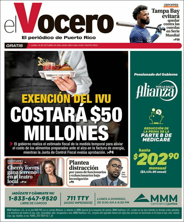 Portada de Vocero (Puerto Rico)