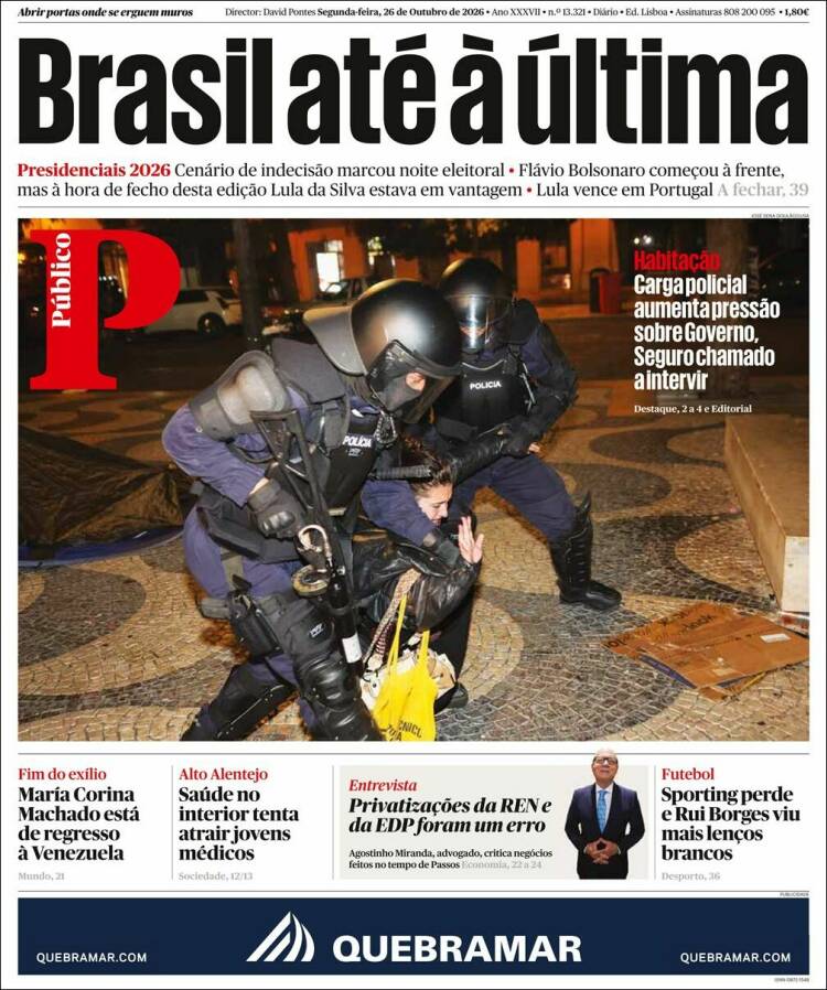 Portada de Público (Portugal)