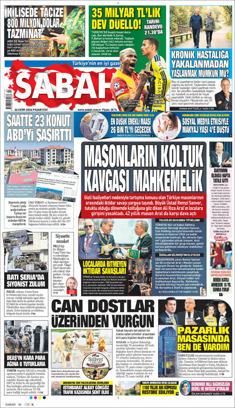 Portada de Sabah (Turqu&iacute;a)
