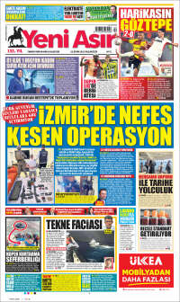 Portada de Yeni Asır (Turqu&iacute;a)