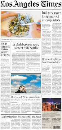 Portada de Los Angeles Times (USA)