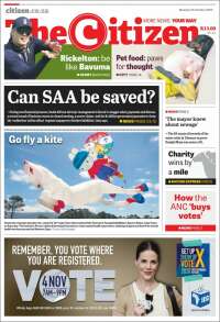 Portada de The Citizen (Sud&aacute;frica)