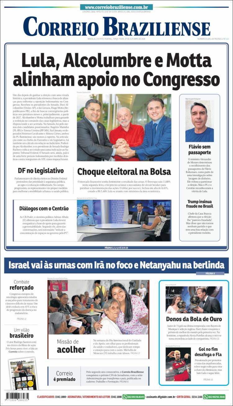 Portada de Correio Braziliense (Brasil)