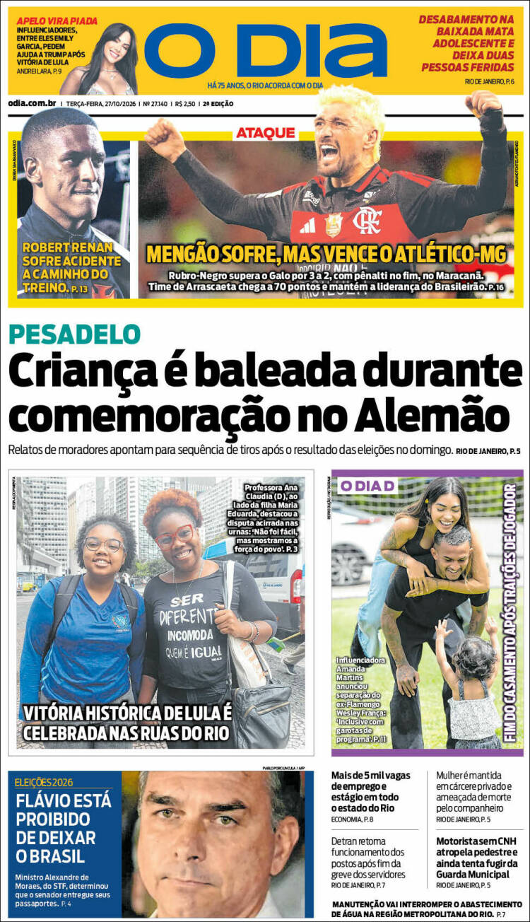 Portada de O Dia (Brasil)