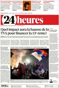 Portada de 24 Heures (Switzerland)