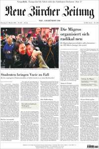 Portada de Neue Zürcher Zeitung (Switzerland)