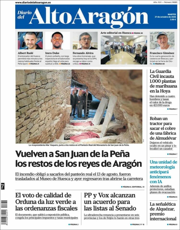 Portada de Diario del AltoAragón (Espa&ntilde;a)