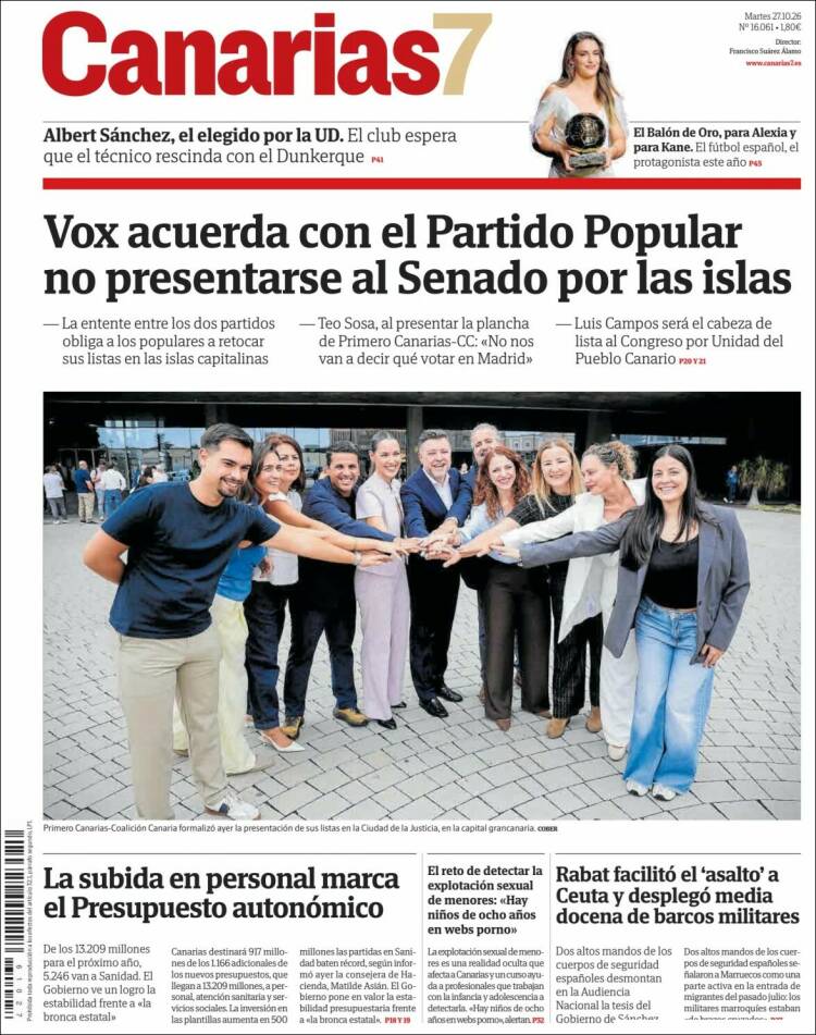 Portada de Canarias 7 (Spain)