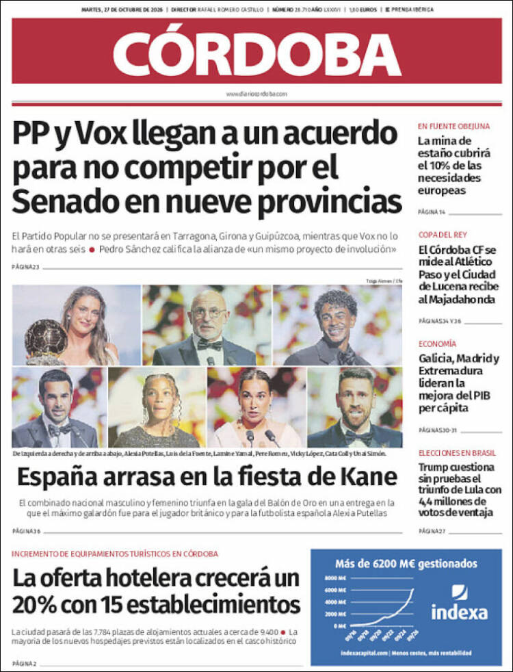 Portada de Diario de Córdoba (Espa&ntilde;a)