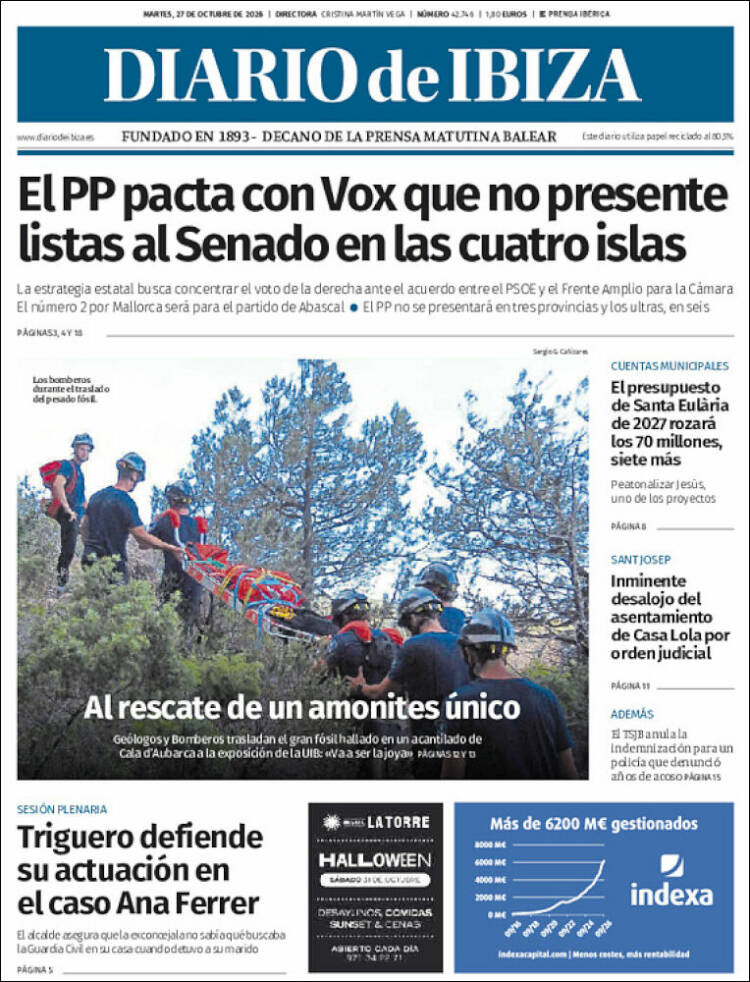 Portada de Diario de Ibiza (Espa&ntilde;a)