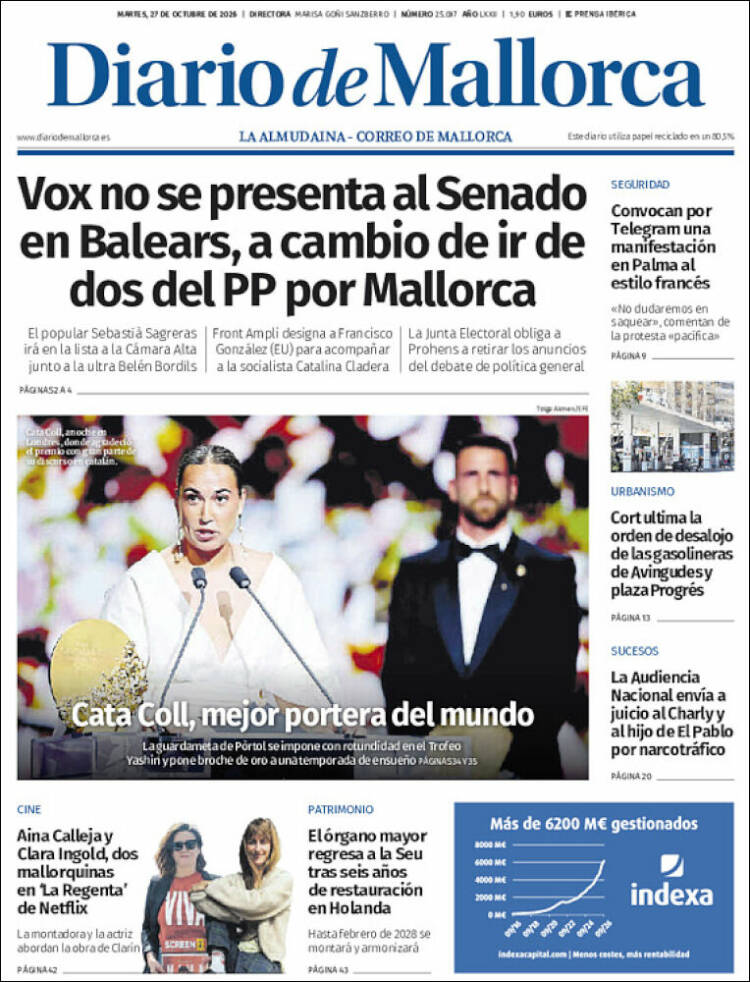Portada de Diario de Mallorca (Espa&ntilde;a)