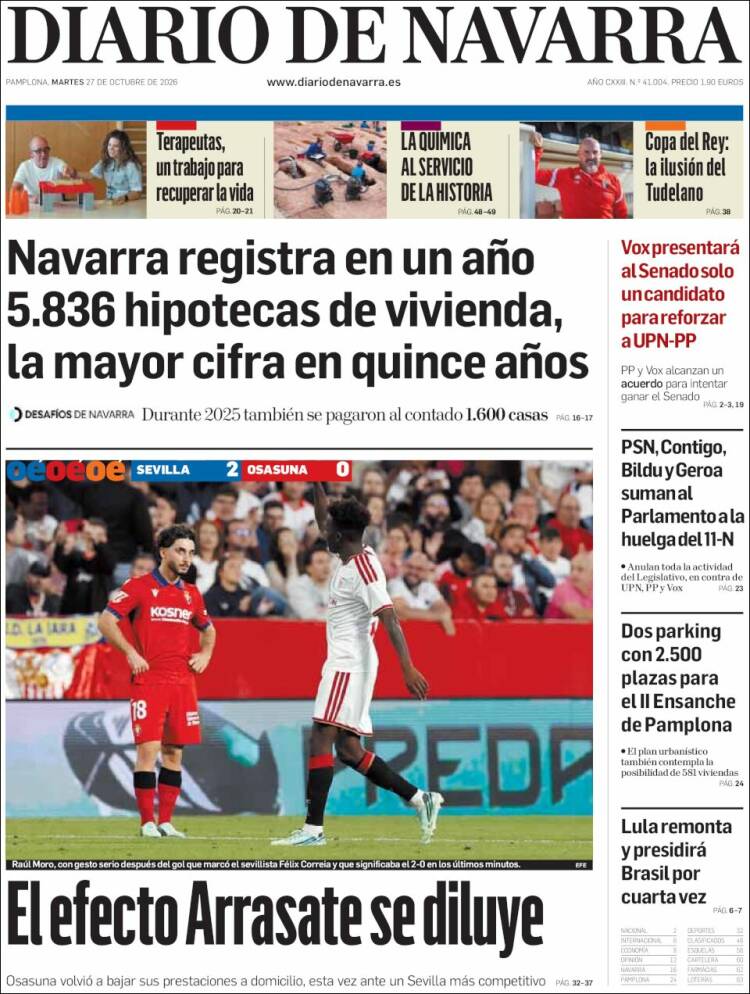 Portada de Diario de Navarra (Spain)