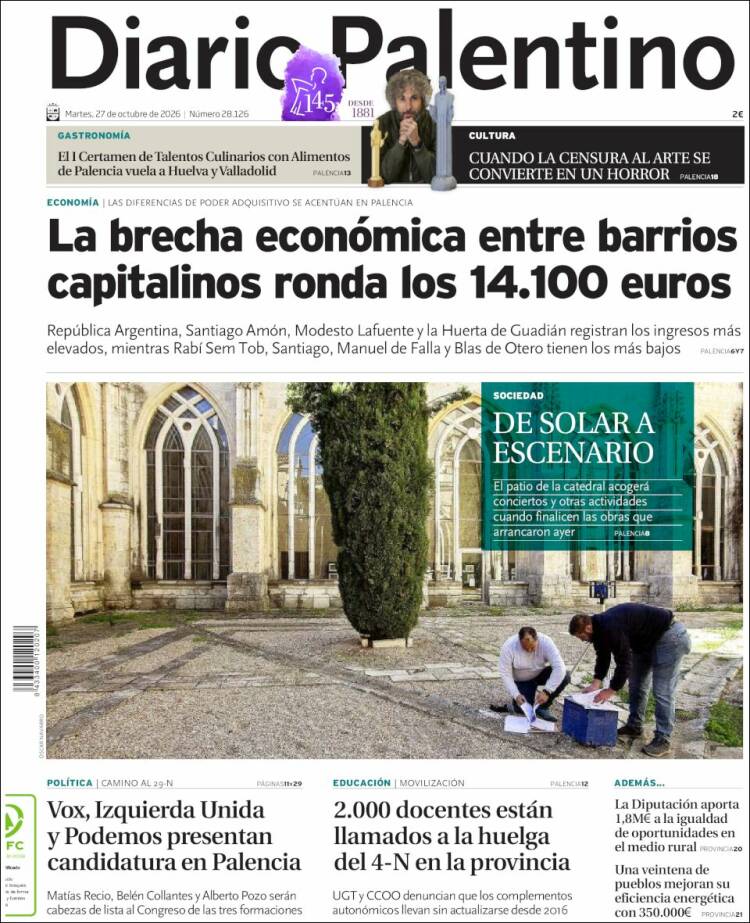 Portada de Diario Palentino (Spain)