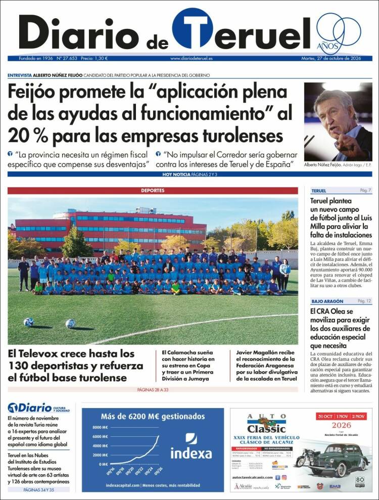 Portada de Diario de Teruel (Espa&ntilde;a)