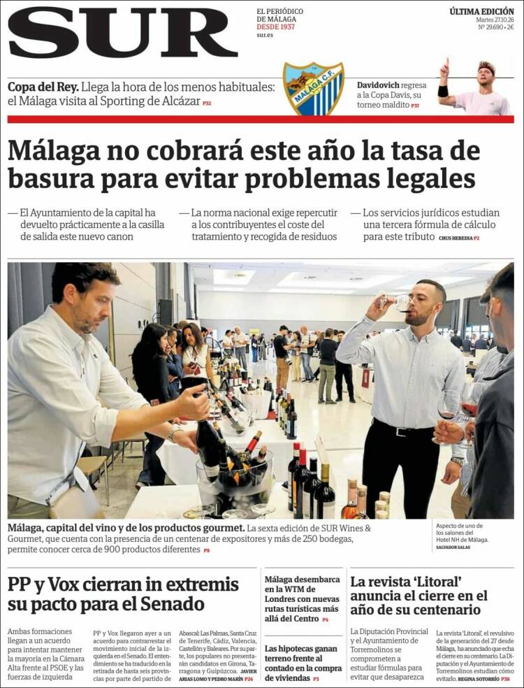 Portada de Diario el Sur (Espa&ntilde;a)
