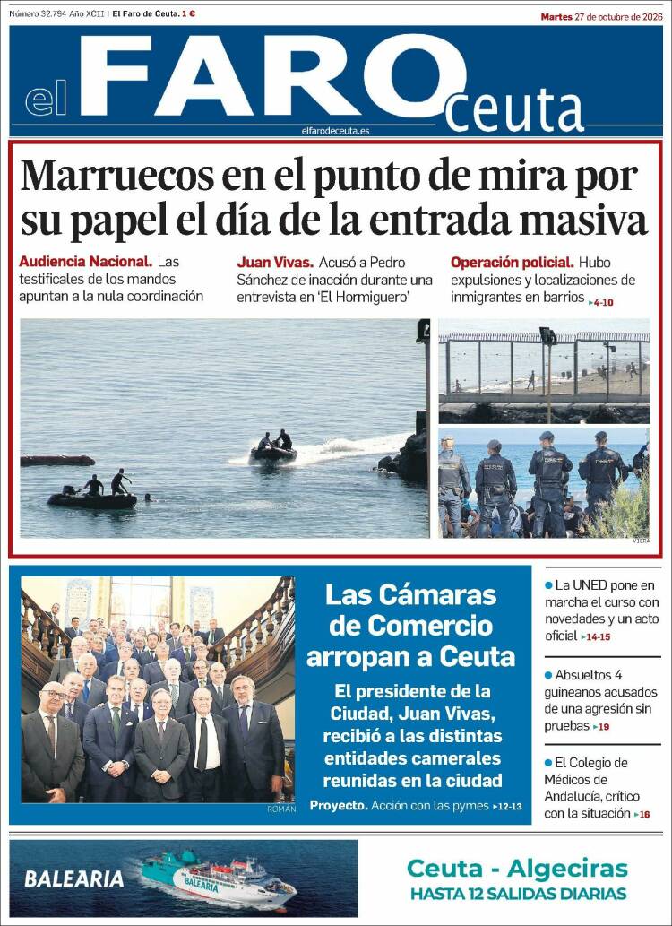 Portada de El Faro de Ceuta (Spain)
