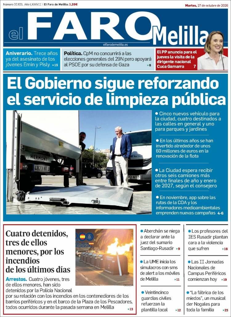 Portada de El Faro de Melilla (Spain)