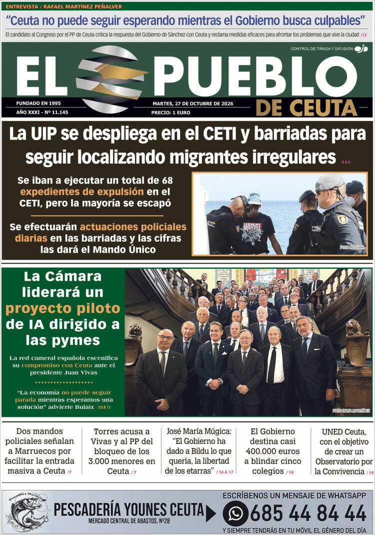 Portada de El Pueblo de Ceuta (Spain)