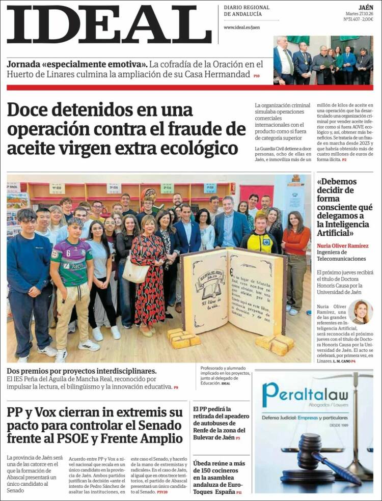 Portada de El Ideal de Jaén (Espa&ntilde;a)