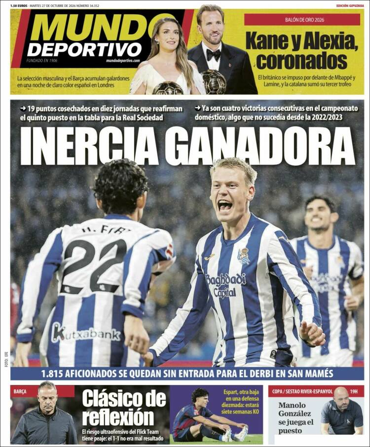 Portada de Mundo Deportivo Gipuzkoa (Spain)