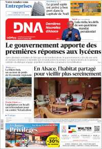Portada de Les Dernières Nouvelles d'Alsace (Francia)