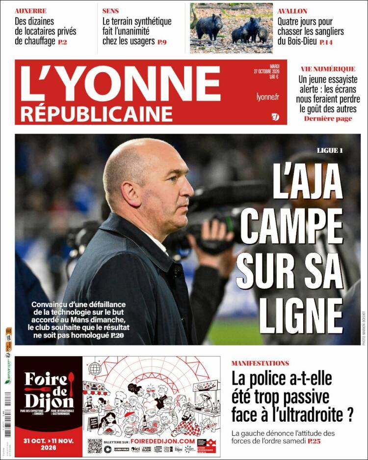 Portada de L'Yonne-Républicaine (France)