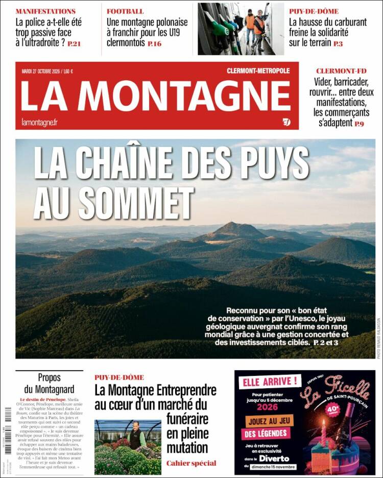 Portada de La Montagne (Francia)