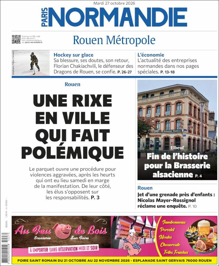 Portada de Paris Normandie (Francia)
