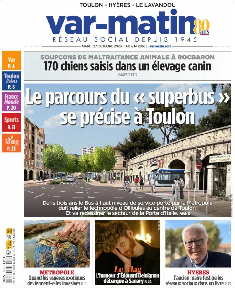 Portada de Var-Matin (Francia)