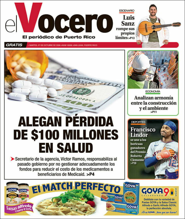 Portada de Vocero (Puerto Rico)
