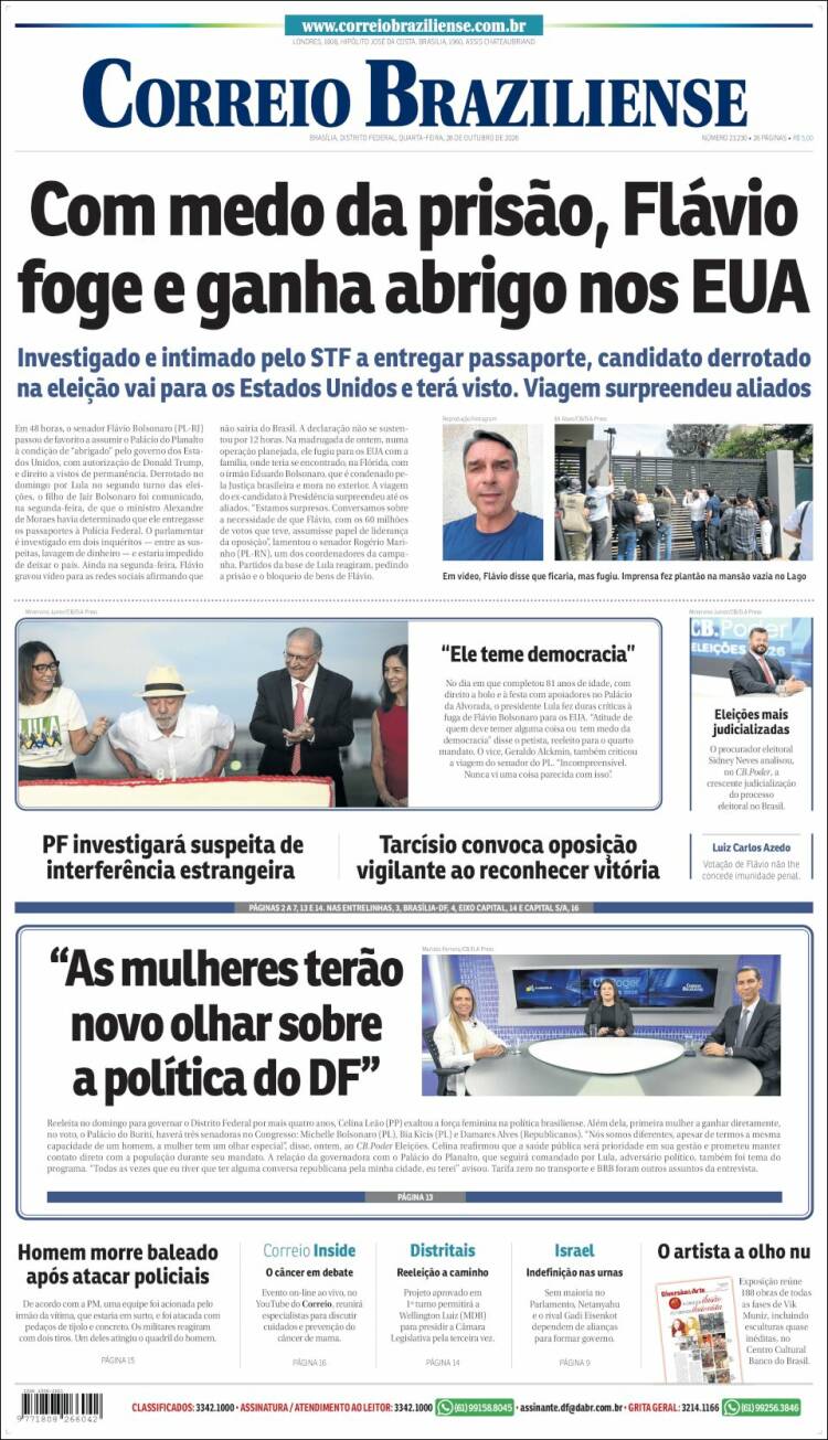 Portada de Correio Braziliense (Brasil)