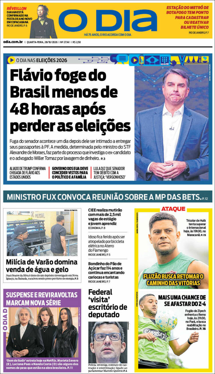 Portada de O Dia (Brasil)