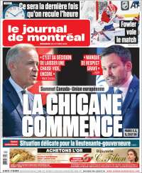 Portada de Le Journal de Montréal (Canad&aacute;)