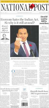 Portada de The National Post (Canad&aacute;)